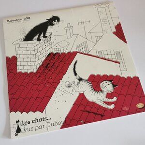 Cats 2008 Calendar Alfred Dubout DAMAGE French Art Cute Cats Kittens